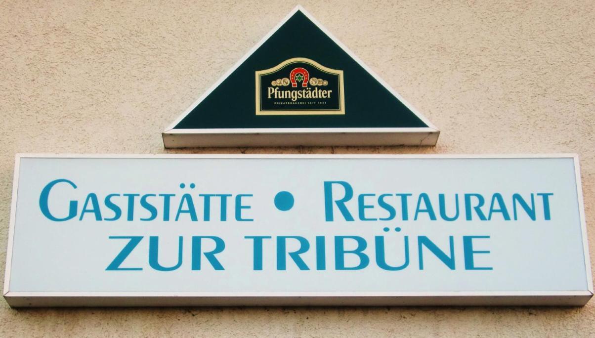 Gaststaette Zur Tribuene Aparthotel Pfungstadt Bagian luar foto